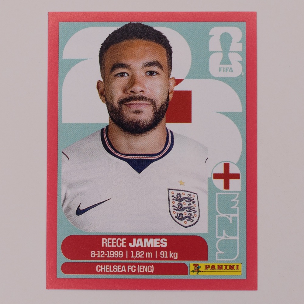 Panini Fifa World Cup 2026 Sticker FUCHSIA/PINK BORDER COSTCO Reece James ENG 7